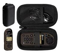 GETGEAR Funda para medidor de Clima Kestrel Compatible con Kestrel Elite, 5700/5700X, 5200, 5100, 5500, 2700, 3500, 3000, 3550, 2500, 1000 (Negro con Cremallera Negra)