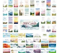 Gethelud 200 TARJETAS DE VERSÍCULOS BÍBLICOS, 60 Diseños Delicados Mini Tarjetas de Oración Estilo Acuarela Tarjetas de Citas Motivacionales Inspiradoras para Mujeres Cristianas Religiosas