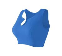 Getheyshape Shape Me Up Crop Top, 2025 Shape Me Up Crop, Built-in Shaping, Gathered Beautiful Back(Blue,M)