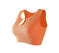 Getheyshape Shape Me Up Crop Top, 2025 Shape Me Up Crop, Built-in Shaping, Gathered Beautiful Back(Orange,L)