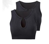 Getheyshape Shape Me Up Crop Top, Camiseta de Deporte sin Costuras con Cuello Redondo Sexy sin Mangas para Mujer, 2 piezas - B, S