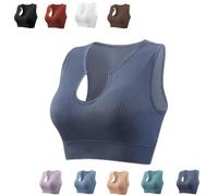 Getheyshape Shape Me up Crop Top Seamless Sports Crop Top Don't Wear a Bra Sexy Sleeveless for Women Strap Tank Tops (Dark Blue,M)