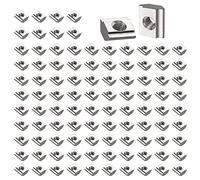 GETLITOOL 100 PCS Tuercas de Ranura Ranura de Tuerca Deslizante 6 M4 Acero al Carbono Perfil de Aluminio Ranura de Extrusión Estándar EU20 para Cortadoras Láser CNC Impresoras 3D etc