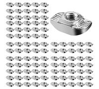 GETLITOOL 100pcs Tuercas M5,Tuercas en T con Ranura 8, Tuercas Martillo EU3030 de Acero Niquelado para Fijación de Perfil de Aluminio Serie 30 Estándar，Guía de Aluminio de Armario