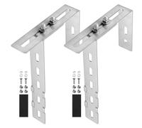 GETLITOOL 2 piezas Soporte para planta de energía solar para balcón, acero inoxidable 304, soporte ajustable para balcón, módulo solar, fijación para planta de energía solar