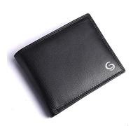GETOREE Florence Cartera de cuero con bloqueo RFID para hombre, negro, Cartera de cuero plegable para hombre