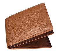 GETOREE Florence - Cartera de cuero para hombre - Cartera de cuero para hombre y cartera de cuero genuino con bloqueo RFID para hombre (negro), BEIGE, contemporánea, beige, Contemporáneo