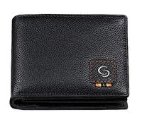 GETOREE Florence - Cartera de piel con bloqueo RFID para hombre, color marrón, negro, Cartera de dos capas para hombre