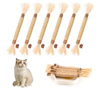 GETRICH 10 Piezas Masticar Palos Gato Palitos De Hierba Gatera Palo De Gato Palo De Gato 100% OrgáNico Natural Adecuado Juguete para Gatos De Interior