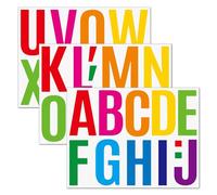GETRICH 15 Hojas Letras Adhesivas Grandes 4 Pulgadas Pegatinas de Letras del Alfabeto Grandes Pegatinas Letras Decoraciones para Manualidades, Álbumes, Carteles, Recortes, Buzones, Puerta, Automóviles