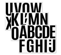 GETRICH 15 Hojas Letras Adhesivas Grandes 4 Pulgadas Pegatinas de Letras del Alfabeto Grandes Pegatinas Letras Decoraciones para Manualidades, Álbumes, Carteles, Buzones, Recortes, Puerta, Automóviles