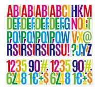 GETRICH 16 Hojas 5 Pulgadas Letras Adhesivas Grandes y Numeros Adhesivos, Pegatinas Letras Decoraciones Pegatinas de Letras del Alfabeto Grandes para Manualidades Álbumes Buzones Puerta Automóviles-1