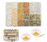 GETRICH Abalorios para Hacer Pulseras, Cuentas Arcilla Polimérica para Abalorios Hacer Pulseras, Kit de Pulseras, Cuentas Letras para Pulseras para DIY Collares Manualidad
