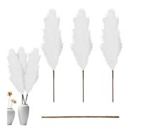 Getrocknetes Pampasgras - Boho Pampasgras, Künstliche Getrocknete Pflanzen |110 Cm/43 Zoll Rustikaler Bauernstrauß Phragmitas Trockenblumenstrauß, Boho-Heimdekoration Für