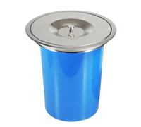 GETSTREE Con conducto de residuos de encimera integrado con tapa,Papelera de basura integrada redonda,para bote de basura oculto en gabinete(8L)