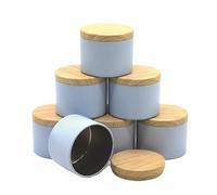 GETSTREE Latas de Velas con Tapas, 12 tarros Vela Redondos 4 oz Tapa, aromaterapia DIY, latas té Hierro, contenedor Almacenamiento Viaje