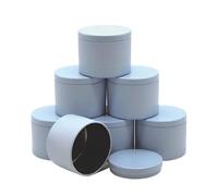 GETSTREE Latas de Velas con Tapas, 12 tarros Vela Redondos 4 oz Tapa, aromaterapia DIY, latas té Hierro, contenedor Almacenamiento Viaje
