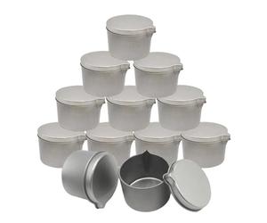 GETSTREE Latas for velas con tapas, 12 piezas con una práctica boquilla, tarros de crema for masajes de aromaterapia, latas de almacenamiento de cosméticos, contenedor for hacer velas DIY