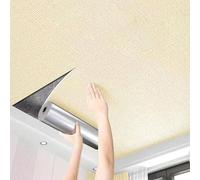 GETSTREE Paneles de Azulejos de Techo, Azulejos de Techo de PVC autoadhesivos, Techos abatibles Decorativos Techos de PVC con Pegamento sin Azulejos, Poliestireno(Yellow,0.5 * 5m)