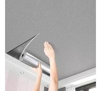 GETSTREE Paneles de Azulejos de Techo, Azulejos de Techo de PVC autoadhesivos, Techos abatibles Decorativos Techos de PVC con Pegamento sin Azulejos, Poliestireno(Gray,0.5 * 20m)