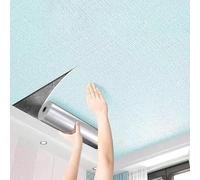 GETSTREE Paneles de Azulejos de Techo, Azulejos de Techo de PVC autoadhesivos, Techos abatibles Decorativos Techos de PVC con Pegamento sin Azulejos, Poliestireno(Blue,0.5 * 20m)