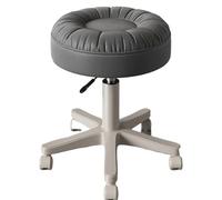 GETSTREE Taburete elevable con Ruedas for Maquillaje, tocador for Dormitorio de Mujer, Silla pequeña y Sencilla for salón uñas, Oficina masajes (Negro)(Dark Gray)