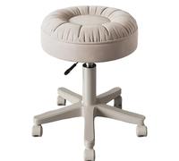 GETSTREE Taburete elevable con Ruedas for Maquillaje, tocador for Dormitorio de Mujer, Silla pequeña y Sencilla for salón uñas, Oficina masajes (Negro)(White)