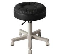 GETSTREE Taburete elevable con Ruedas for Maquillaje, tocador for Dormitorio de Mujer, Silla pequeña y Sencilla for salón uñas, Oficina masajes (Negro)(Black)