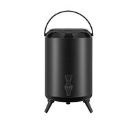 GETSTREE Urna comercial de gran capacidad for catering, dispensador bebidas aislado acero inoxidable 304, jarra café, urna agua caliente con grifo térmico negro(8L)