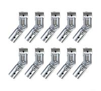 Gettimore 10 conectores ajustables de 90 ° a 270 ° T para tuberías de metal de 25 mm, abrazaderas de acero galvanizado, estante de marco de valla DIY