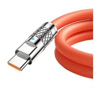 Gettimore 120W 6A Carga Rápida C a Cable Silicona Tipo C Datos para Xiaomi Naranja 1M (2M)