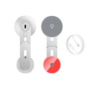 Gettimore 180 Ajustable 15W Magnético Inalámbrico para Cargador y Teléfono Portátil Montaje, Plegable Aleación de Aluminio Tipo- Monitor de soporte lateral (Plata)