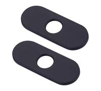 Gettimore 2 piezas de acero inoxidable 304 para fregadero de cocina, decoración para fregaderos de 1 o 3 agujeros, se adapta a aberturas de grifo no utilizadas, interfaz de lavavajillas, negro y