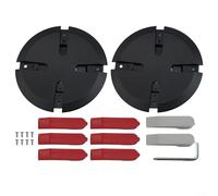 Gettimore 2 unids 10 pulgadas ABS rueda cubierta para Xiaomi Electric Scooter horquilla delantera decoración negro (es negro)