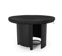 Gettimore 210D Oxford - Funda impermeable para barbacoa al aire libre, resistente al viento con cordón, se adapta a mesa de estufa de 80 cm o 100 cm, color negro 80 cm