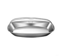 Gettimore 304 - Plato de acero inoxidable con forma de pescado, plato de vapor de alta estética con cola de pez segura, bandeja de acabado de espejo fácil de limpiar, 25,3 x 16 x 3 cm (1 unidad)