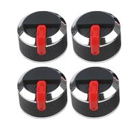 Gettimore 4 pomos de horno de barbacoa para parrilla, accesorios de estufa de 58 mm de diámetro con acabado galvanizado, compatibles con la mayoría de equipos de cocina al aire libre, rojo 3