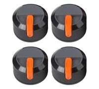 Gettimore 4 pomos de horno de barbacoa para parrilla, accesorios de estufa de 58 mm de diámetro con acabado galvanizado, compatibles con la mayoría de equipos de cocina al aire libre, naranja 1