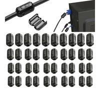 Gettimore 40 anillos de filtro de supresión de ruido de ferrita de 3,5 mm, 5 mm, 7 mm, 9 mm para RFI en cables USB de audio y vídeo
