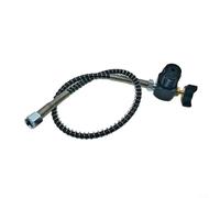 Gettimore 40MPA DIN Válvula Adaptador de tanque de buceo profesional Equipo de buceo con manguera suave de resorte para estación de recarga de cilindro de oxígeno Conexión G5/8 (negro)
