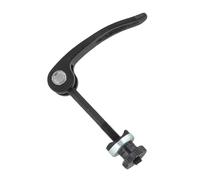 Gettimore Abrazadera para tija de sillín de bicicleta, tornillo de perno de liberación rápida, aleación de aluminio de 5 mm para bicicleta y scooter, ajuste de altura sin herramientas, color negro