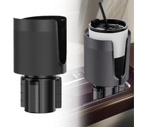 Gettimore Adaptador expansor para portavasos de coche, ajustable de 65 a 100 mm para botella de vidrio de hasta 105 mm, soporte ABS antideslizante con ranuras en U para motocicletas, barcos, camiones