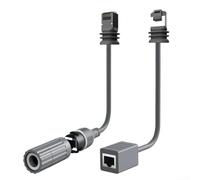 Gettimore Adaptador RJ45 para Starlink para Gen 3, acoplador Ethernet impermeable para mini antena parabólica al aire libre, configuración de RV, Cat6, gris, 2 unidades