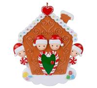 Gettimore Adorno de Navidad para familia sobreviviente, decoración colgante de poliresina con lazo de cinta, 8,5 x 11,4 cm