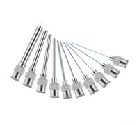 Gettimore Aguja dispensadora de pegamento industrial, punta de acero inoxidable de 25 mm para un control preciso, longitud de 1 pulgada para líquidos 8G-30G y aplicaciones de alta temperatura (11G)