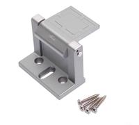 Gettimore Aleación de zinc moderna para cerradura de puerta, para pestillo de seguridad resistente con tira anticolisión Seguridad en el hogar del hotel, acabado plateado (gris)