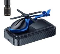 Gettimore Ambientador solar para coche con patrón de fibra de carbono, diseño de avión, difusor de aromaterapia de motor de cobre de doble frecuencia, funcionamiento silencioso, aleación de aluminio y