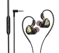 Gettimore Auriculares intraurales para juegos con cable con micrófono, sonido HiFi, graves profundos, conector tipo 3,5 mm, dispositivos de cable de 1,2 m (negro de 3,5 mm)