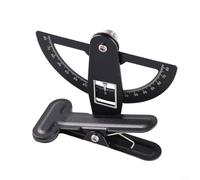 Gettimore Avión de ala fija del indicador de viaje del control, ajuste cuadrado del timón de la aleación de aluminio con abrazadera de espuma, modelos RC del metro del ángulo de 0-80 grados (negro)