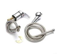 Gettimore Barber Shop - Grifo de lavabo con interruptor de agua fría y caliente, manguera de ducha y cabezal rociador para tratamiento de salón de belleza, grifo mezclador de aleación de zinc (1